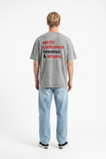 Amore Washed Oversized T-Shirt Gray