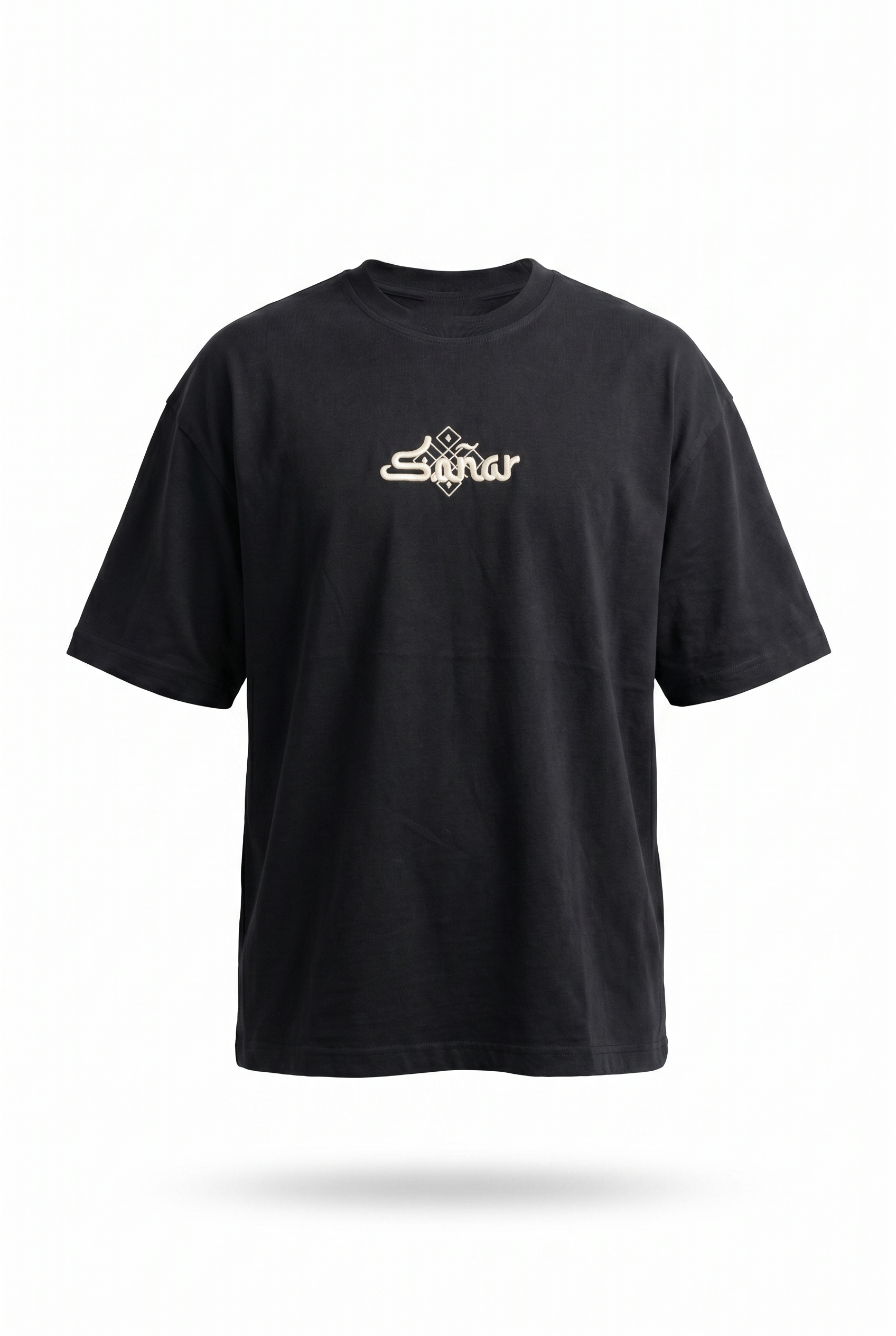 FFB Embroidered Oversized T-Shirt Smoked