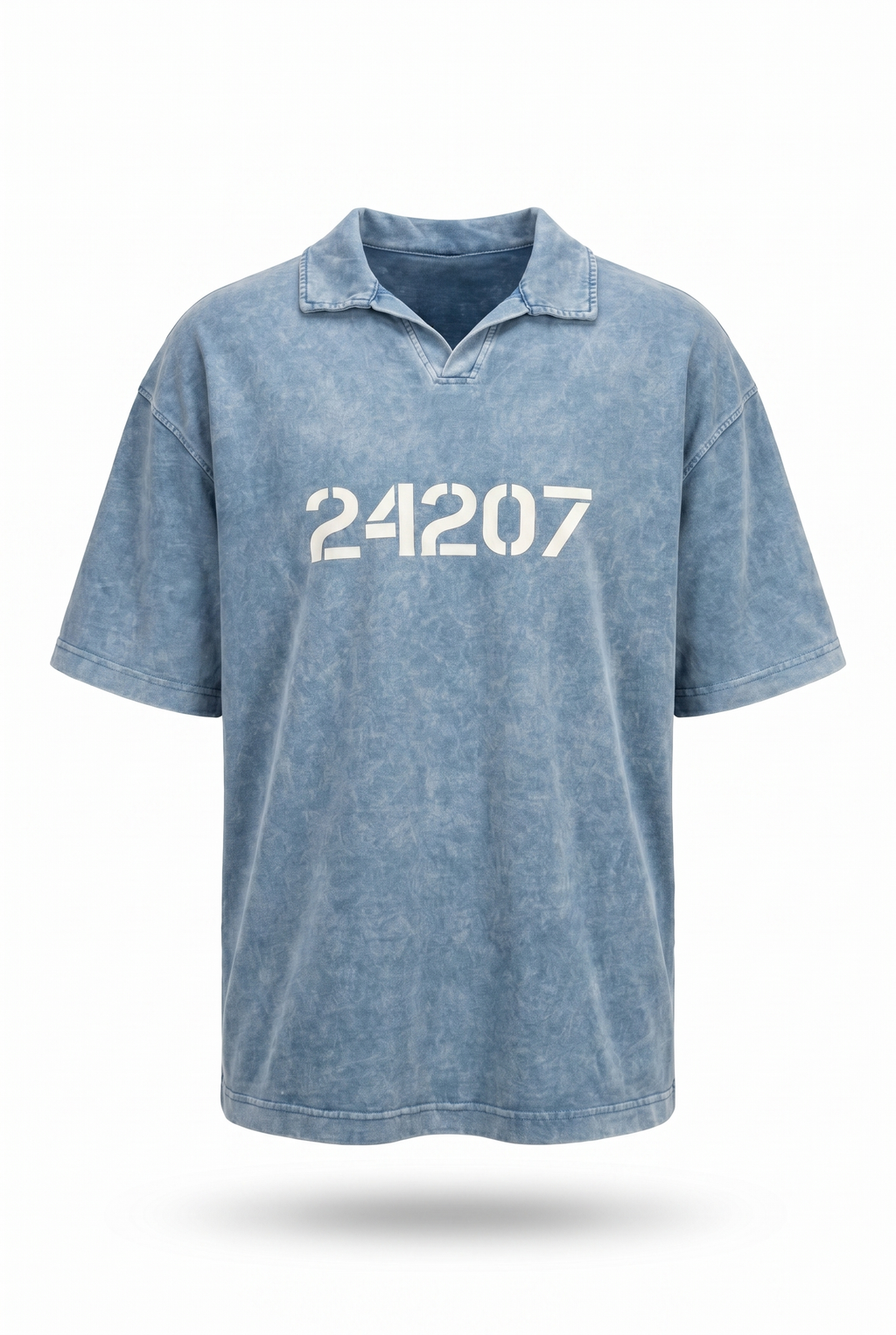 24207 Washed Oversized T-Shirt Blue