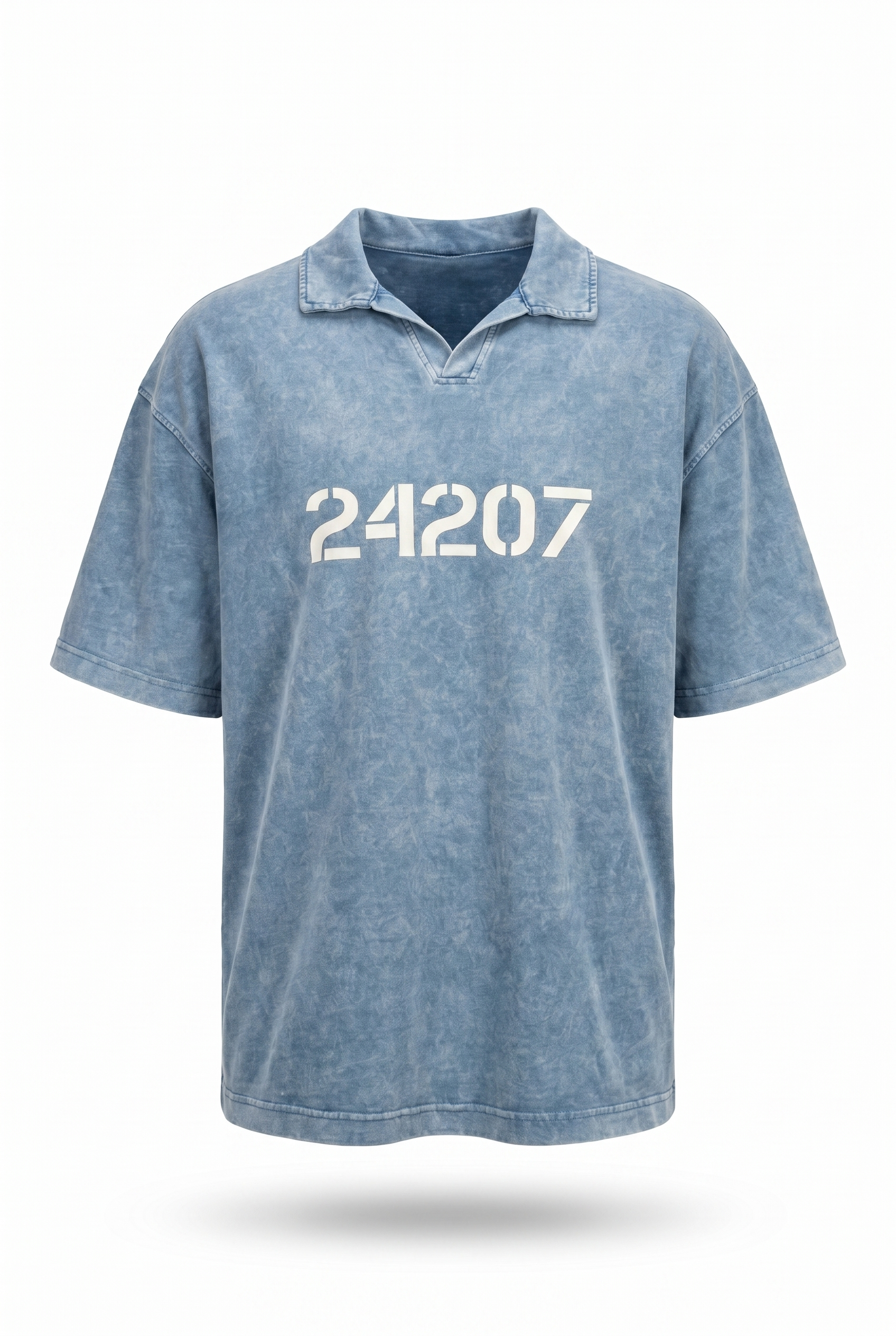 24207 Washed Oversized T-Shirt Blue