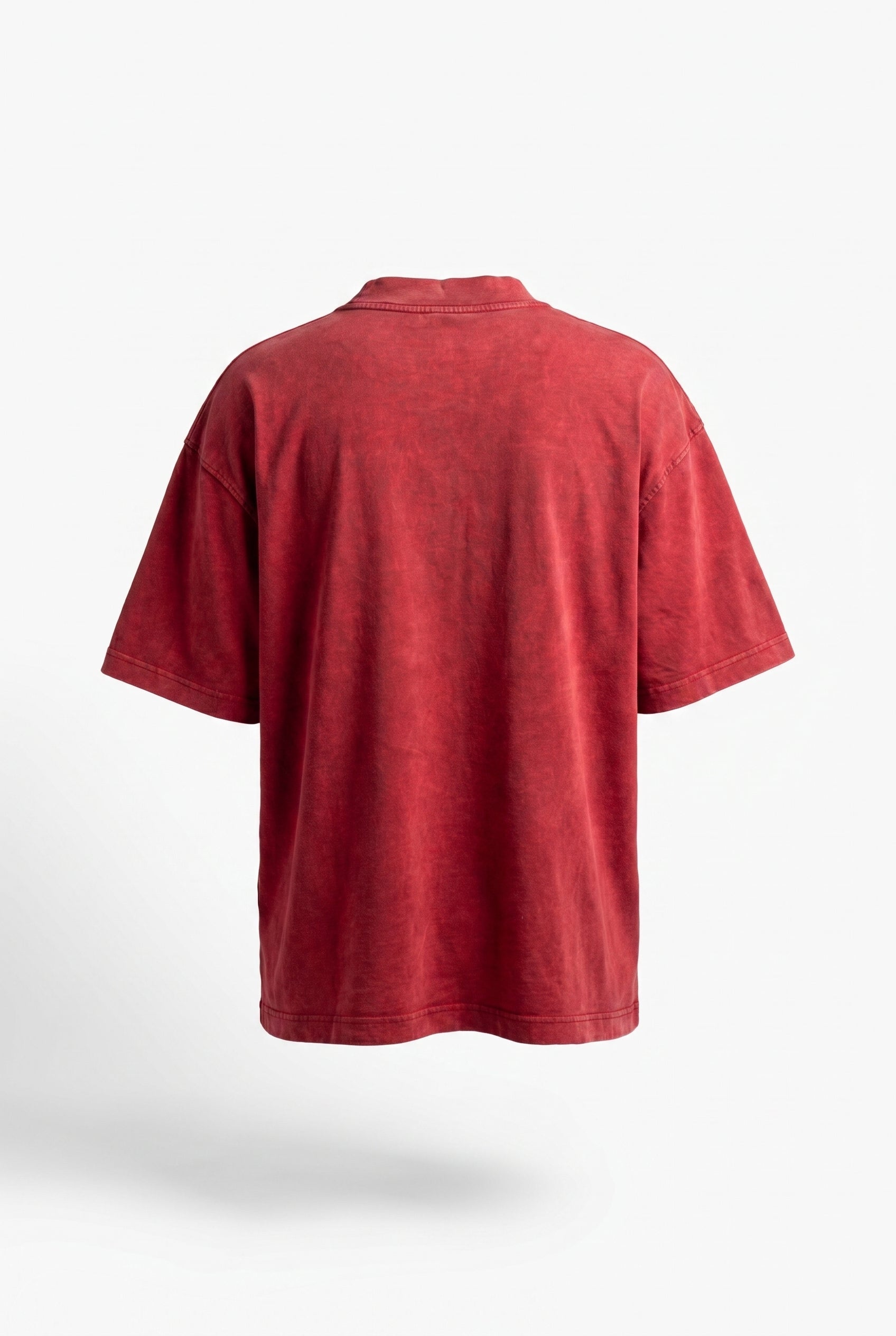 24207 Washed Oversized T-Shirt Burgundy