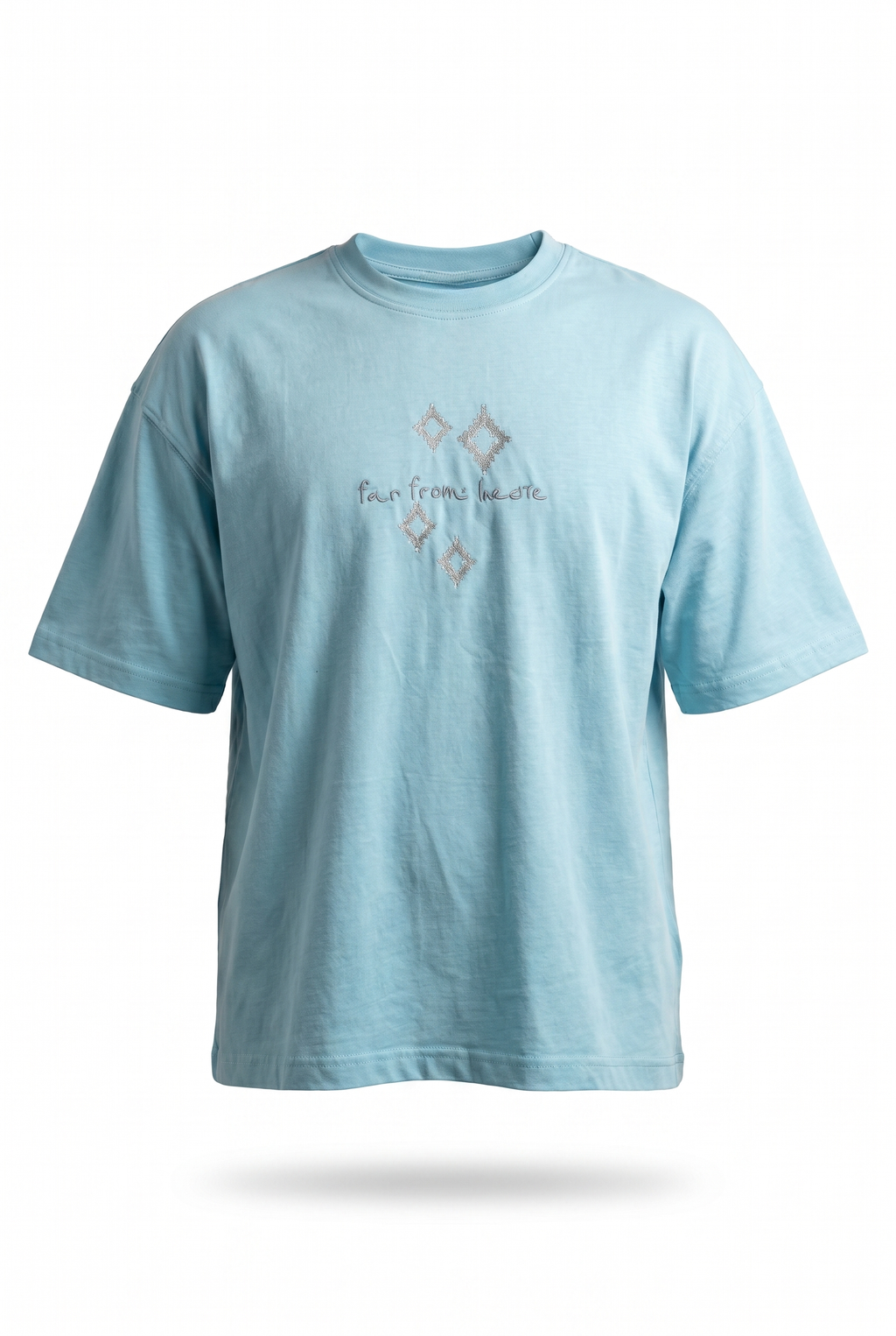 FFB Embroidered Oversized T-Shirt Baby Blue