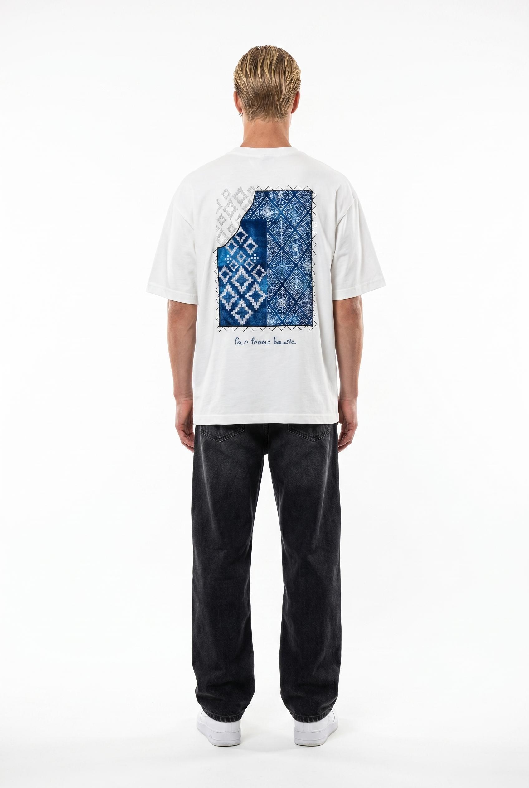 FFB Embroidered Oversized T-Shirt Ecru