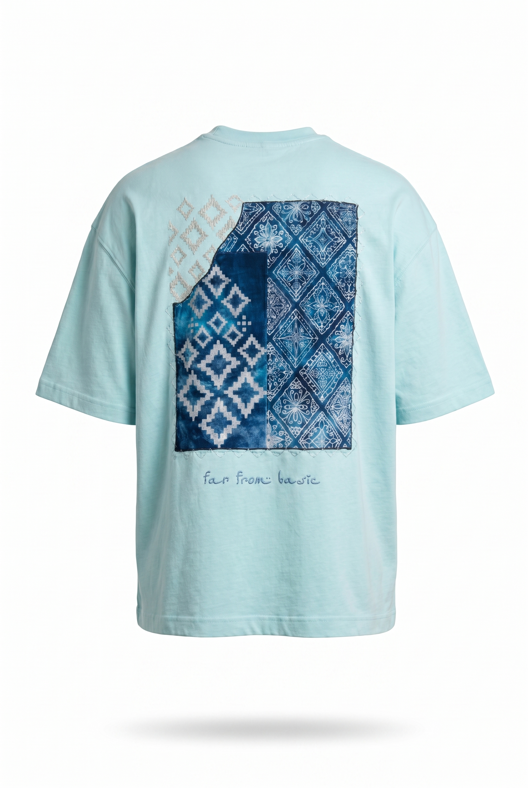FFB Embroidered Oversized T-Shirt Baby Blue
